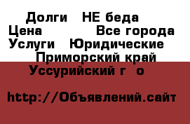 Долги - НЕ беда ! › Цена ­ 1 000 - Все города Услуги » Юридические   . Приморский край,Уссурийский г. о. 